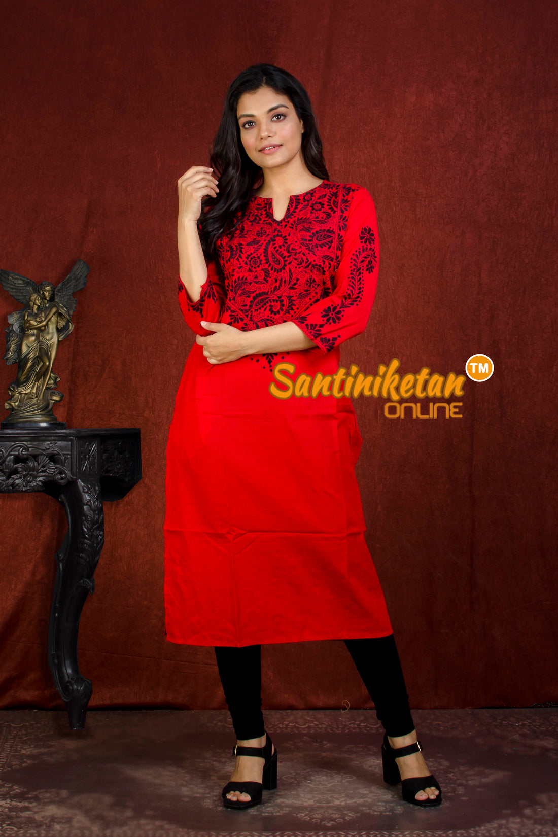 Straight Cut Cotton Kurti With Exclucive Kantha Work SN20214013