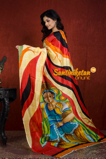 Hand Made Design On Murshidabad Silk SN20215879