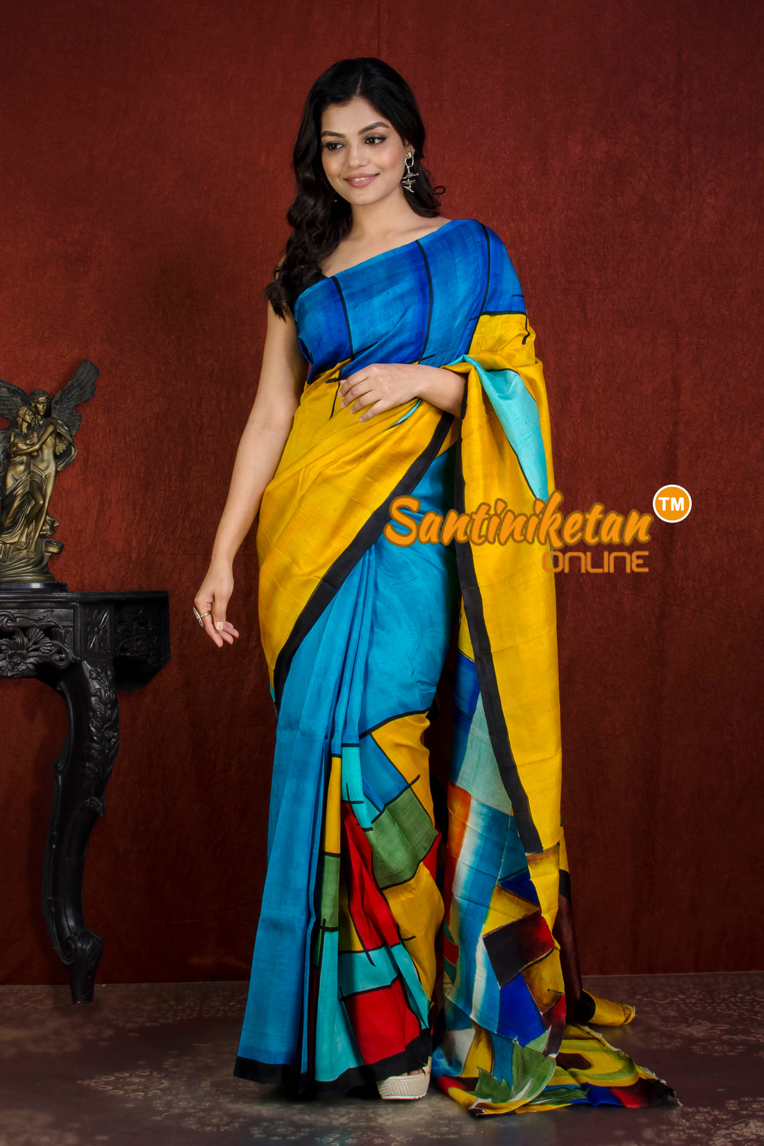 Hand Made Design On Murshidabad Silk SN20215897