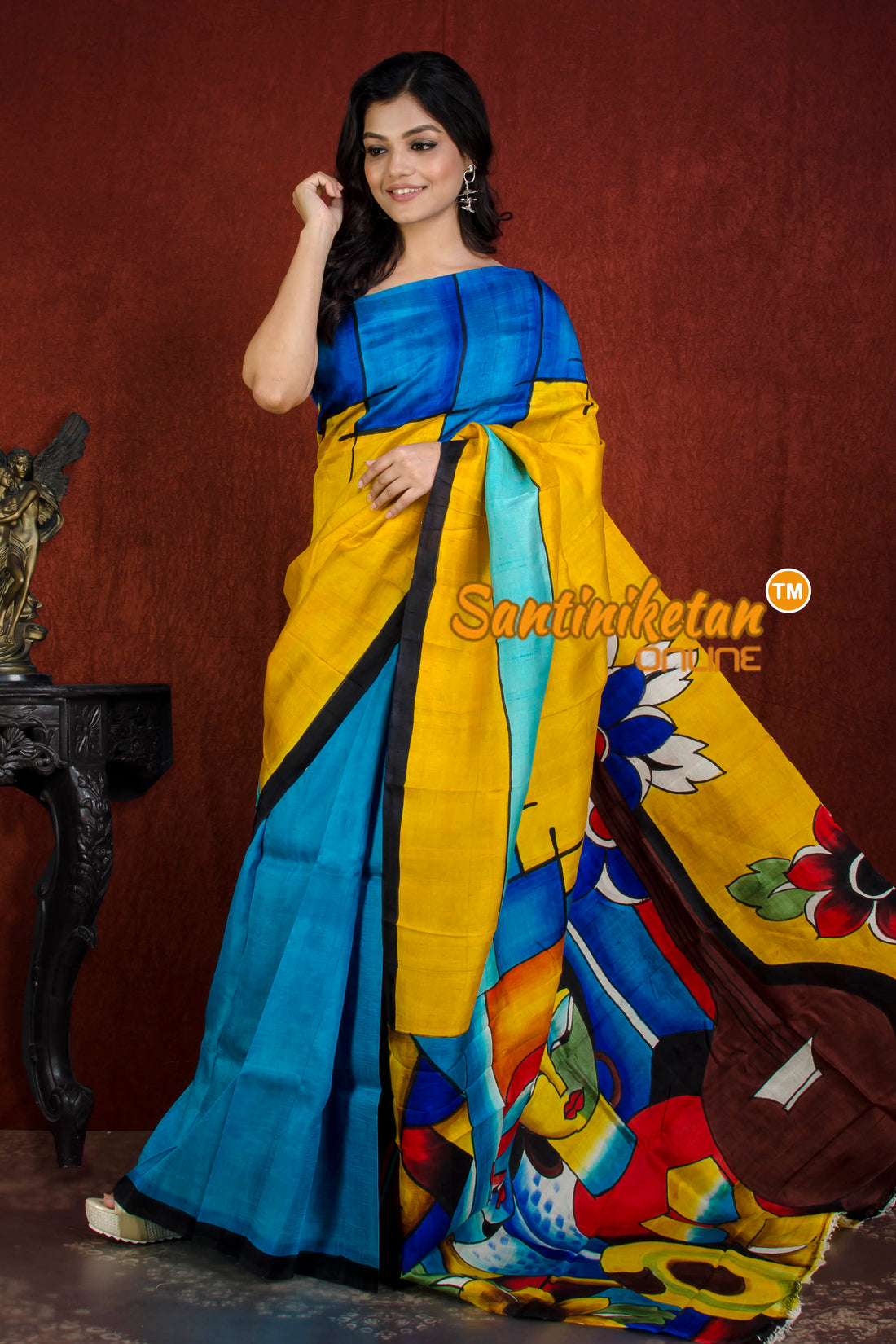 Hand Made Design On Murshidabad Silk SN20215897