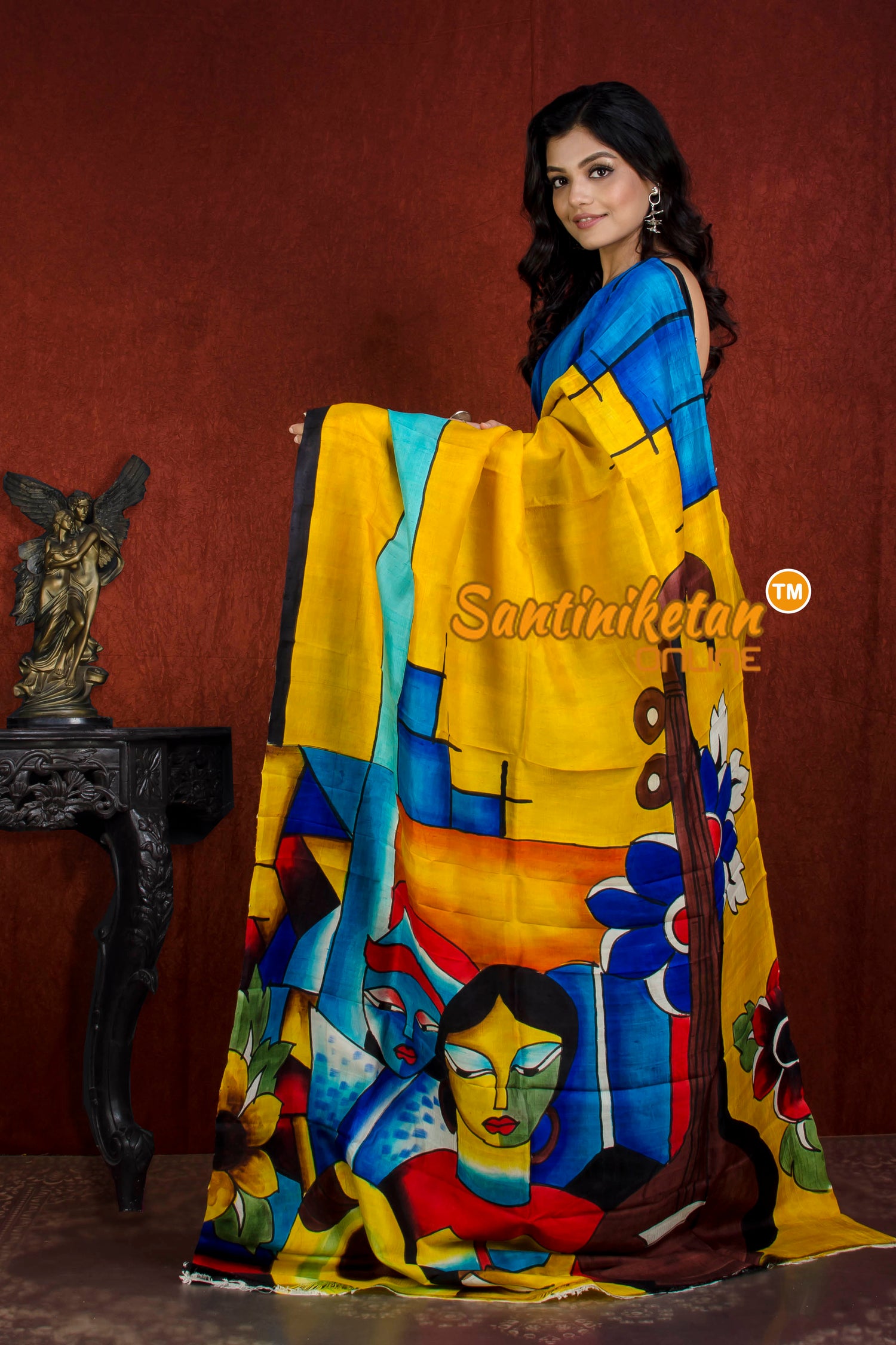 Hand Made Design On Murshidabad Silk SN20215897