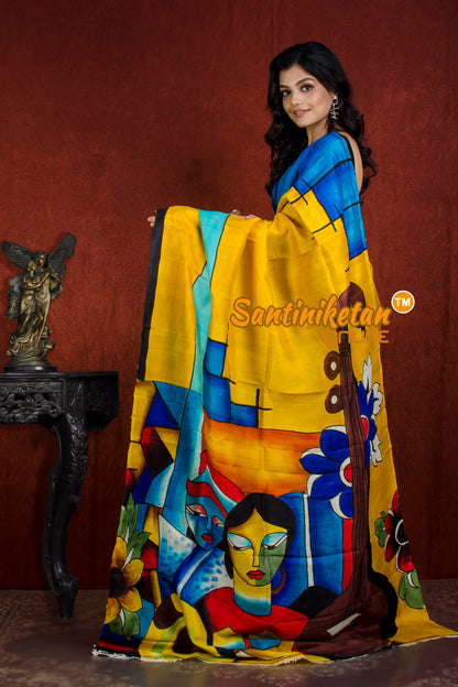 Hand Made Design On Murshidabad Silk SN20215897