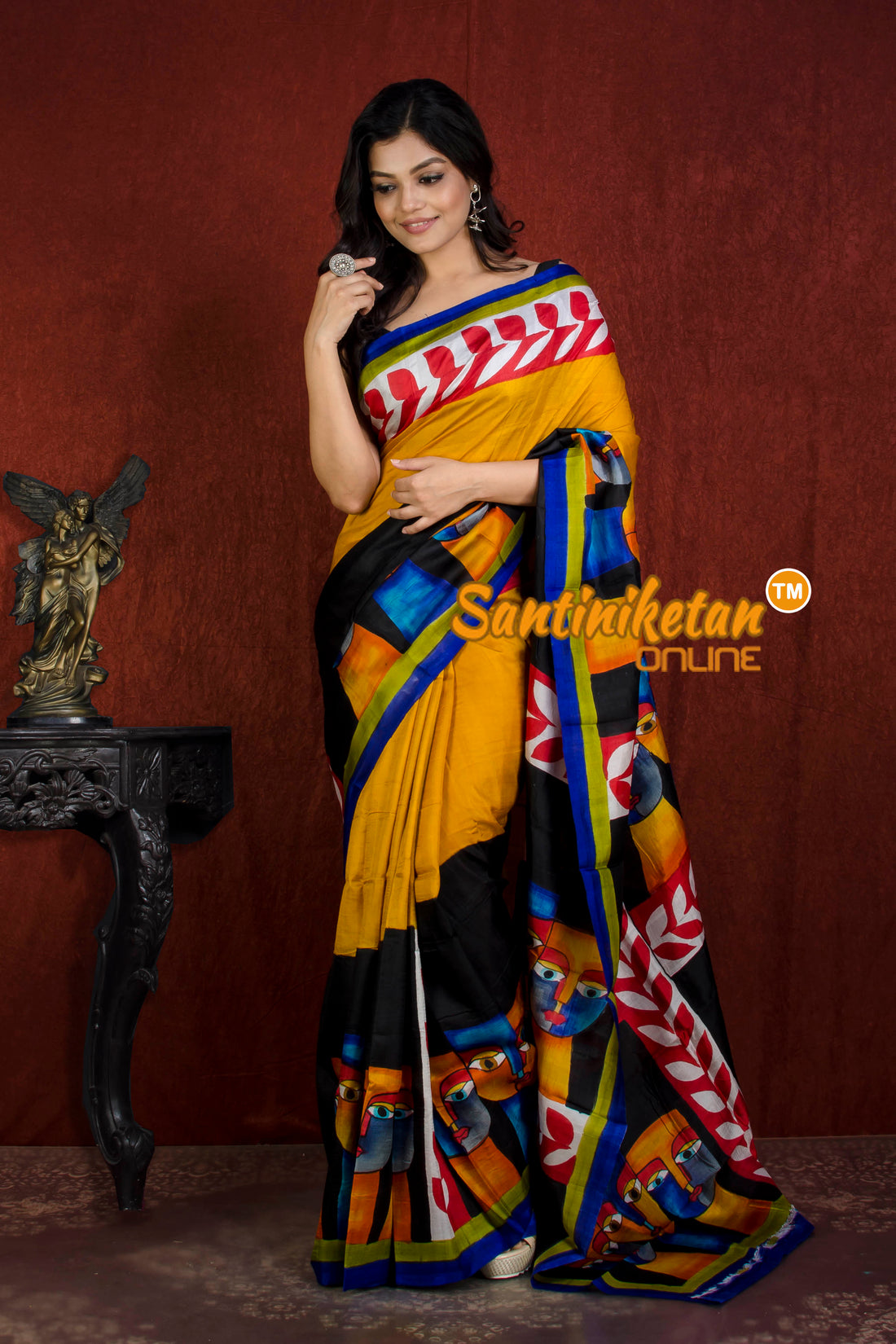 Hand Made Design On Murshidabad Silk SN20215915