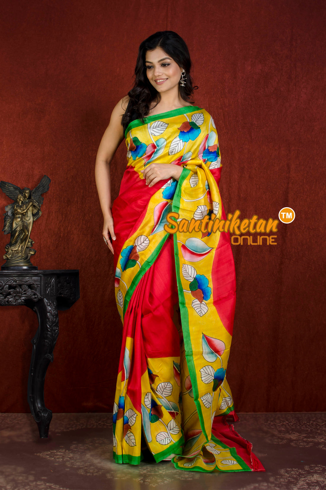 Hand Made Design On Murshidabad Silk SN20215933