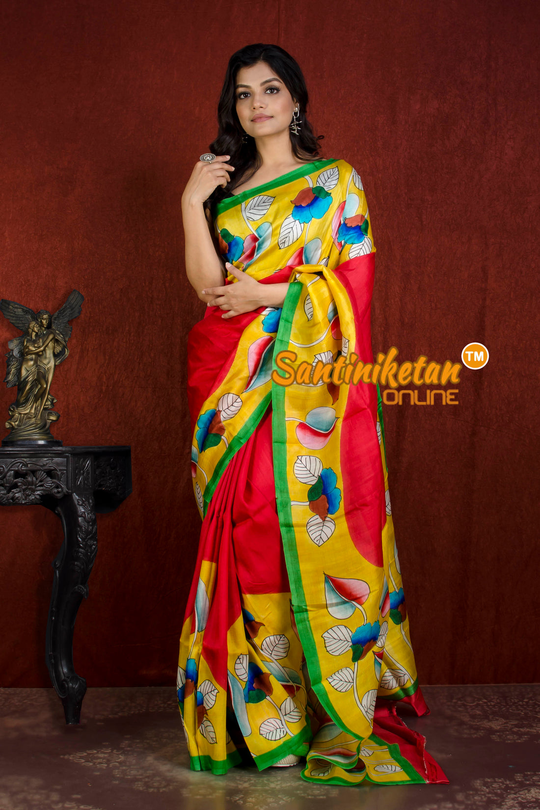Hand Made Design On Murshidabad Silk SN20215933