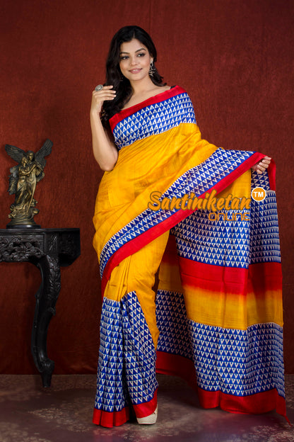 Hand Block On Murshidabad Silk SN20215993