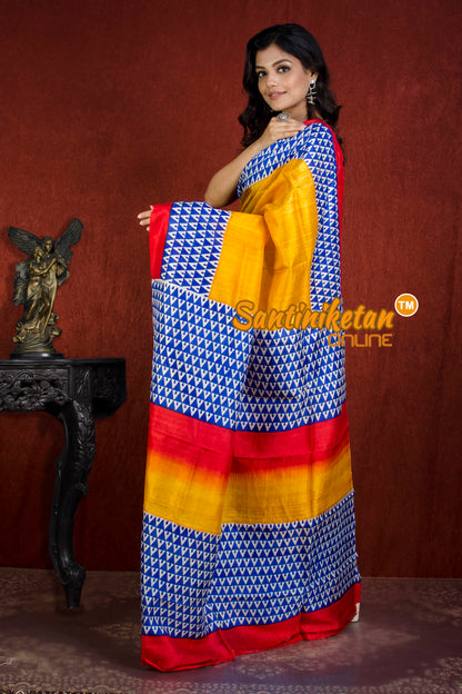 Hand Block On Murshidabad Silk SN20215993