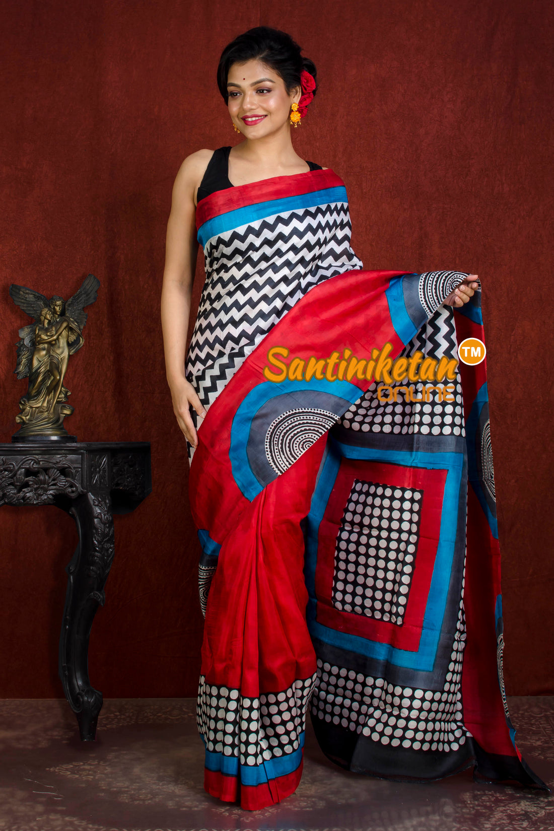 Hand Block On Murshidabad Silk SN20216257