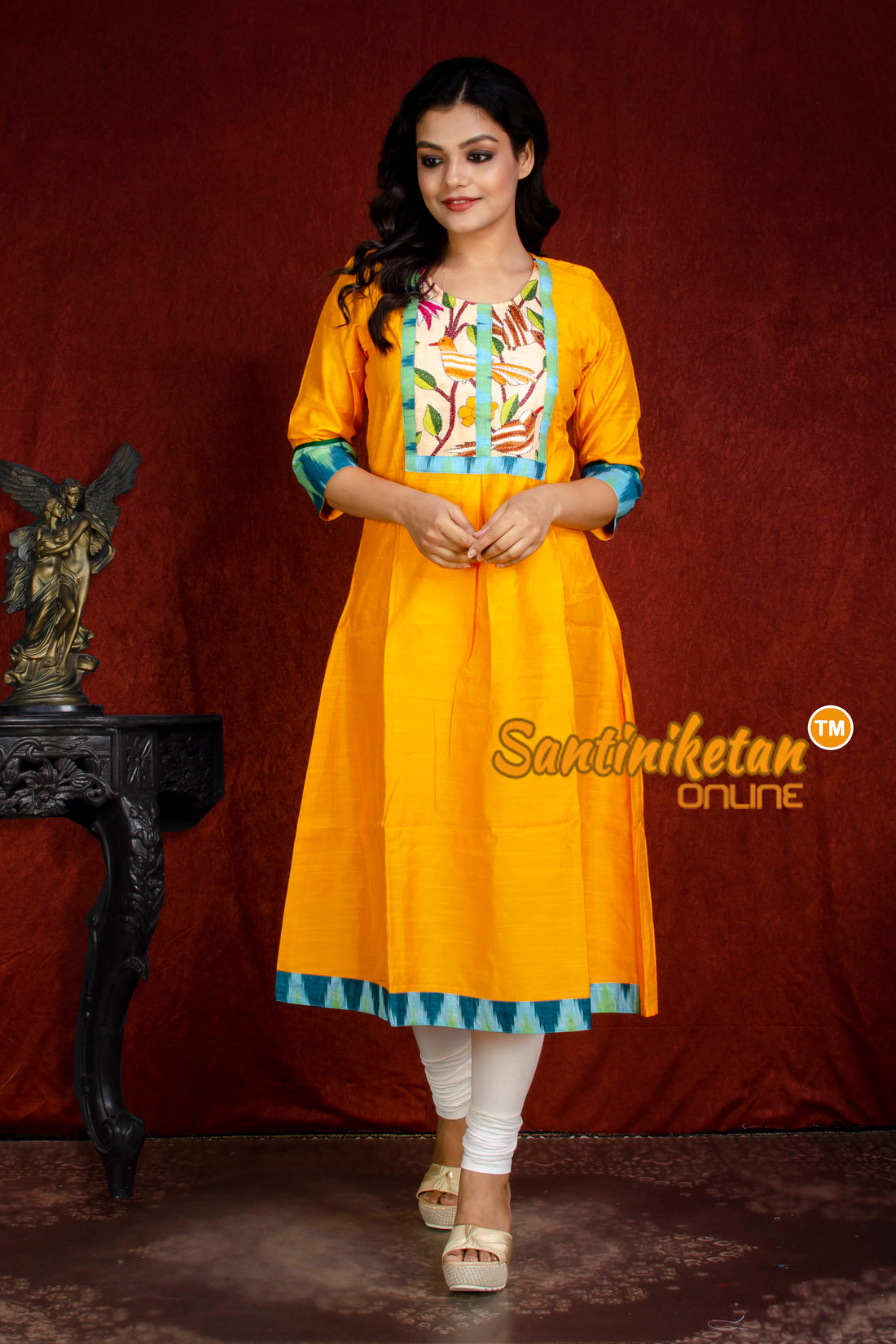 Cotton Silk Kurti With Kantha SN20217973