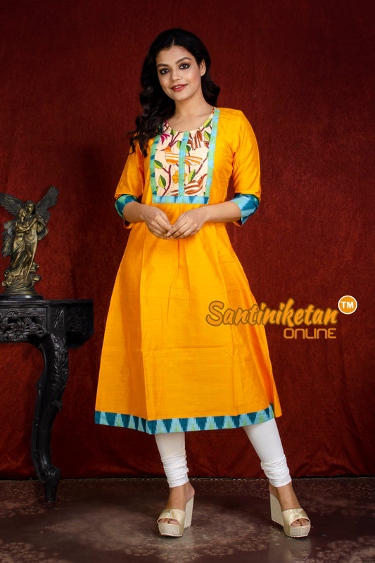 Cotton Silk Kurti With Kantha SN20217973