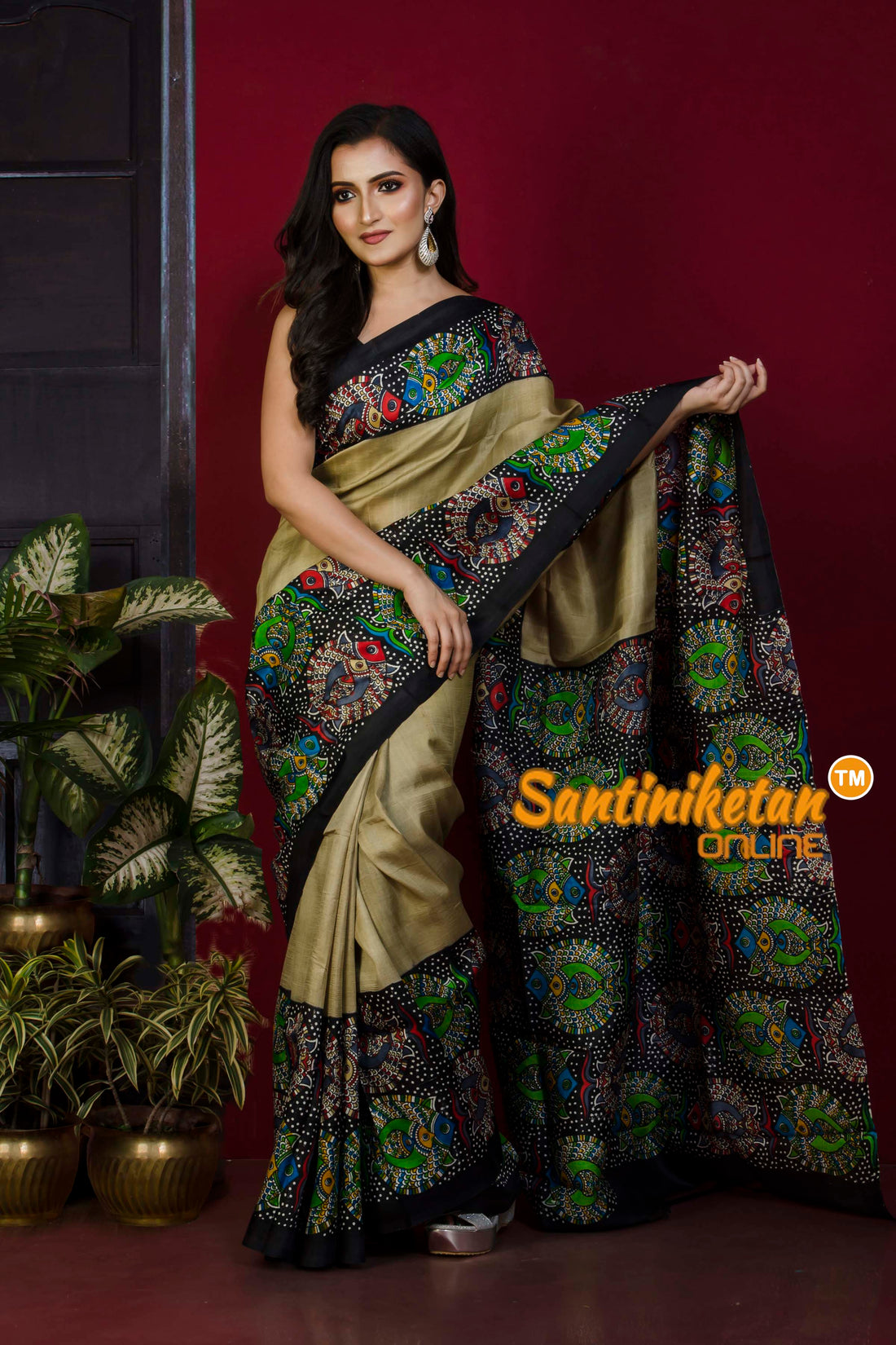 Hand Block On Murshidabad Silk SN20221293