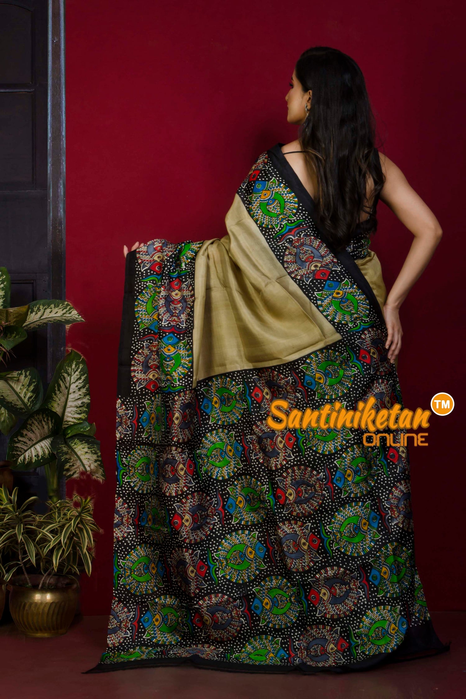 Hand Block On Murshidabad Silk SN20221293