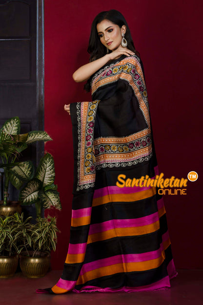 Hand Block On Murshidabad Silk SN20221305