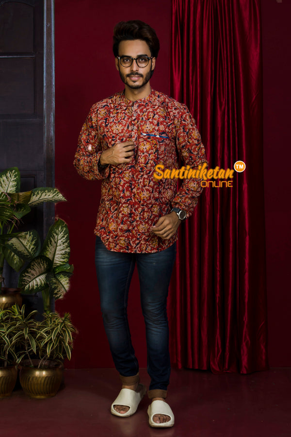 Full Sleeves Pure Cotton Kalamkari Shirt For Men SN20221559