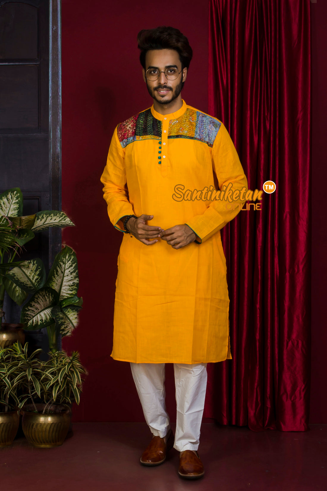 Cotton Kantha Silk Patch Designed Panjabi SN20221581