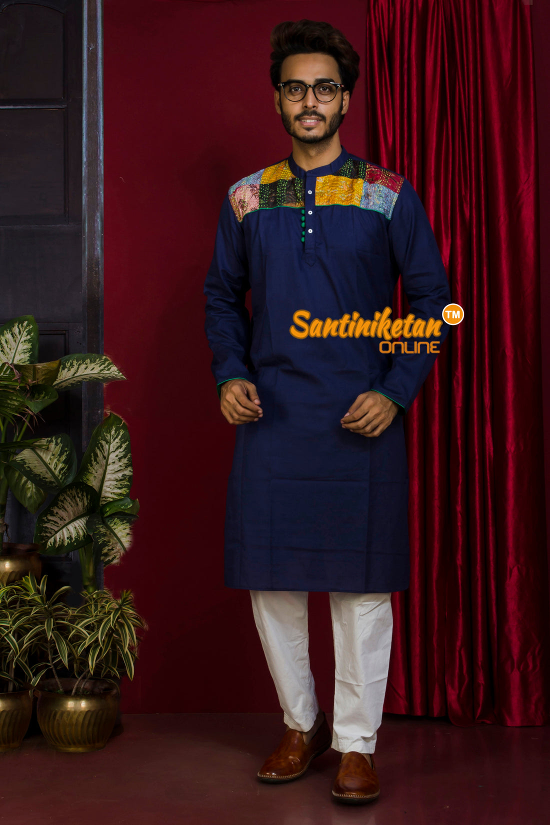 Cotton Kantha Silk Patch Designed Panjabi SN20221643