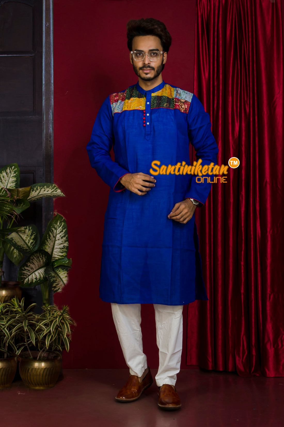 Cotton Kantha Silk Patch Designed Panjabi SN20221697