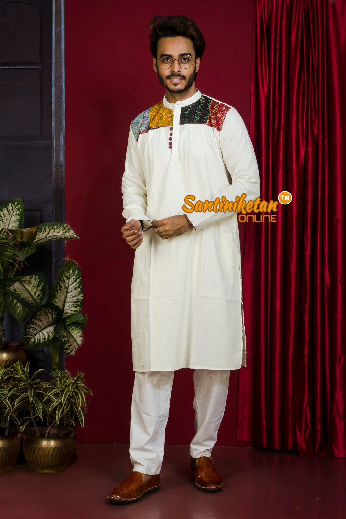 Cotton Kantha Silk Patch Designed Panjabi SN20221700