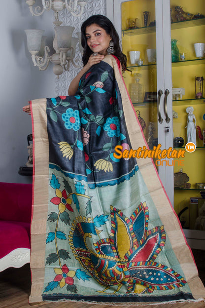 Pure Zari Tussar Kalamkari Saree SN20223725
