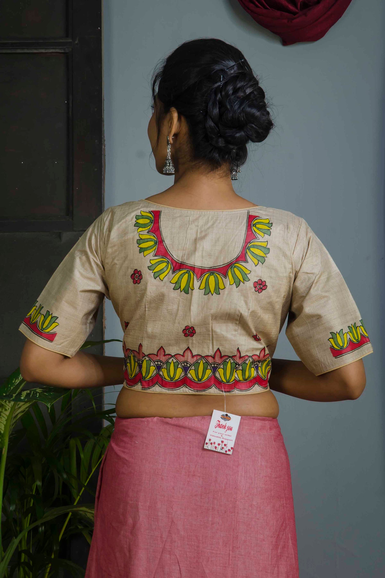 Pure Tussar Hand Madhubani Painting Blouse SN20224728