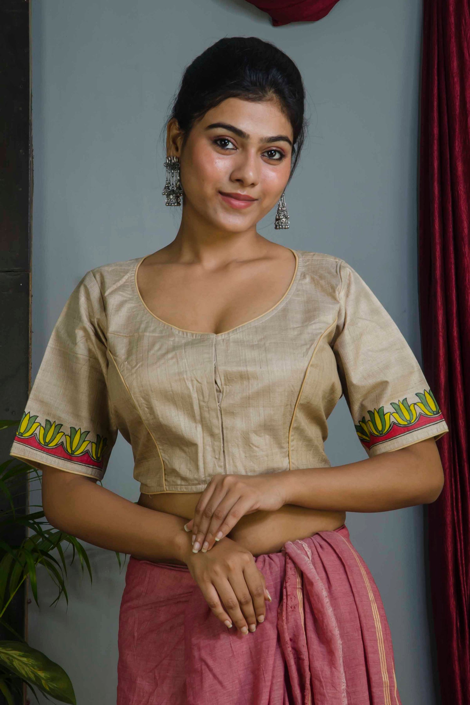 Pure Tussar Hand Madhubani Painting Blouse SN20224728