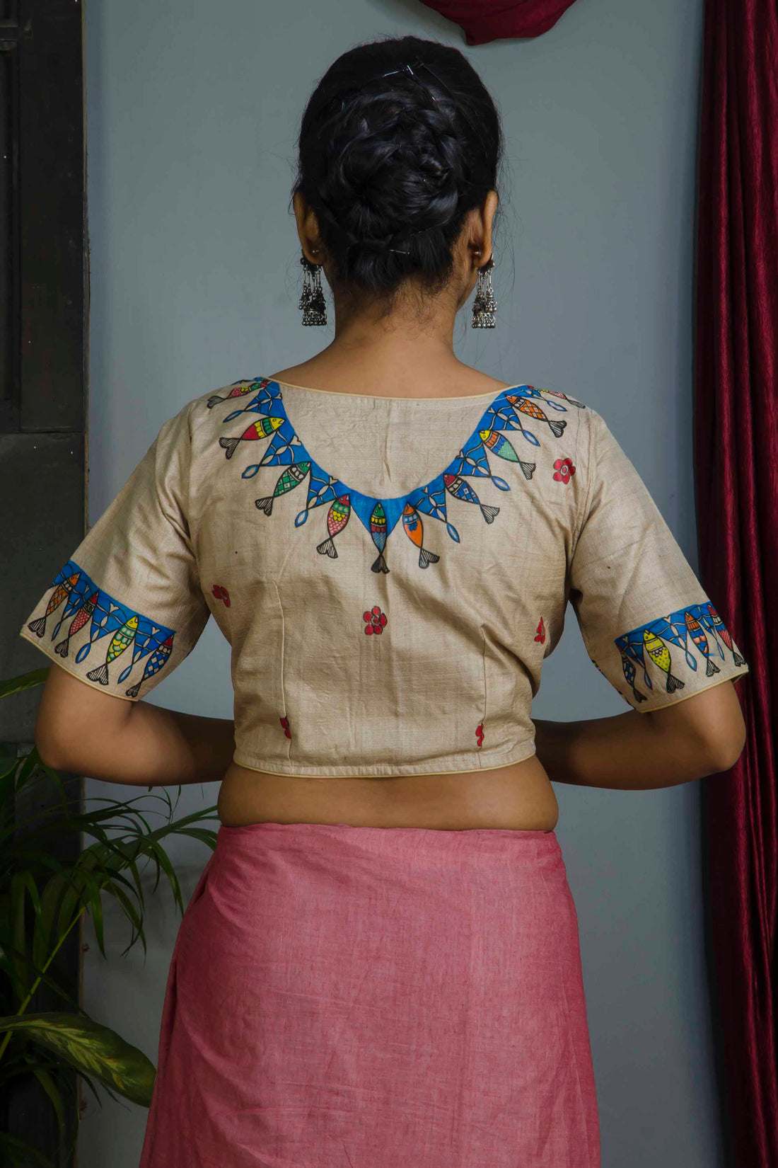 Pure Tussar Hand Madhubani Painting Blouse SN20224746