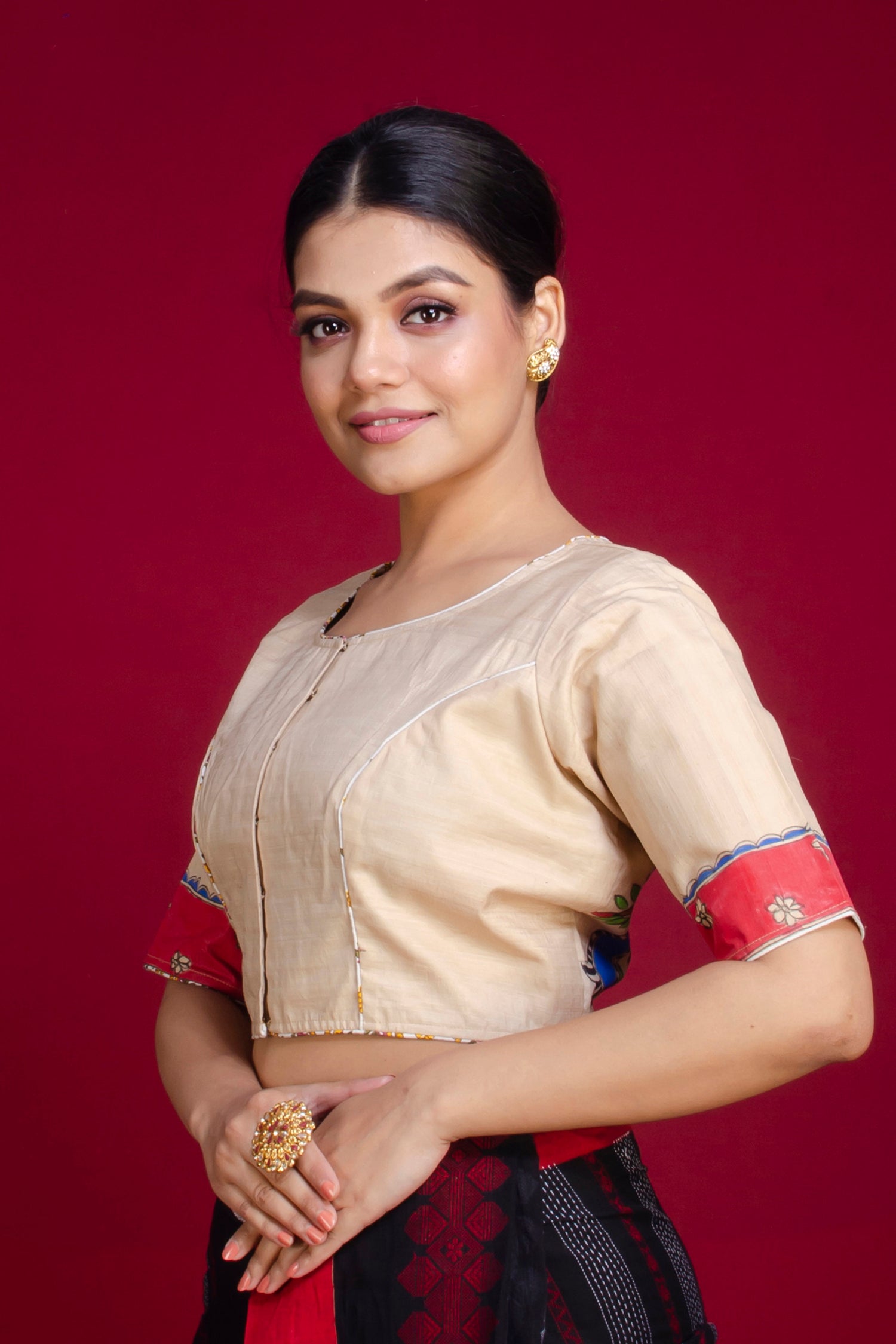 Pure Tussar Hand Madhubani Painting Blouse SN20225366