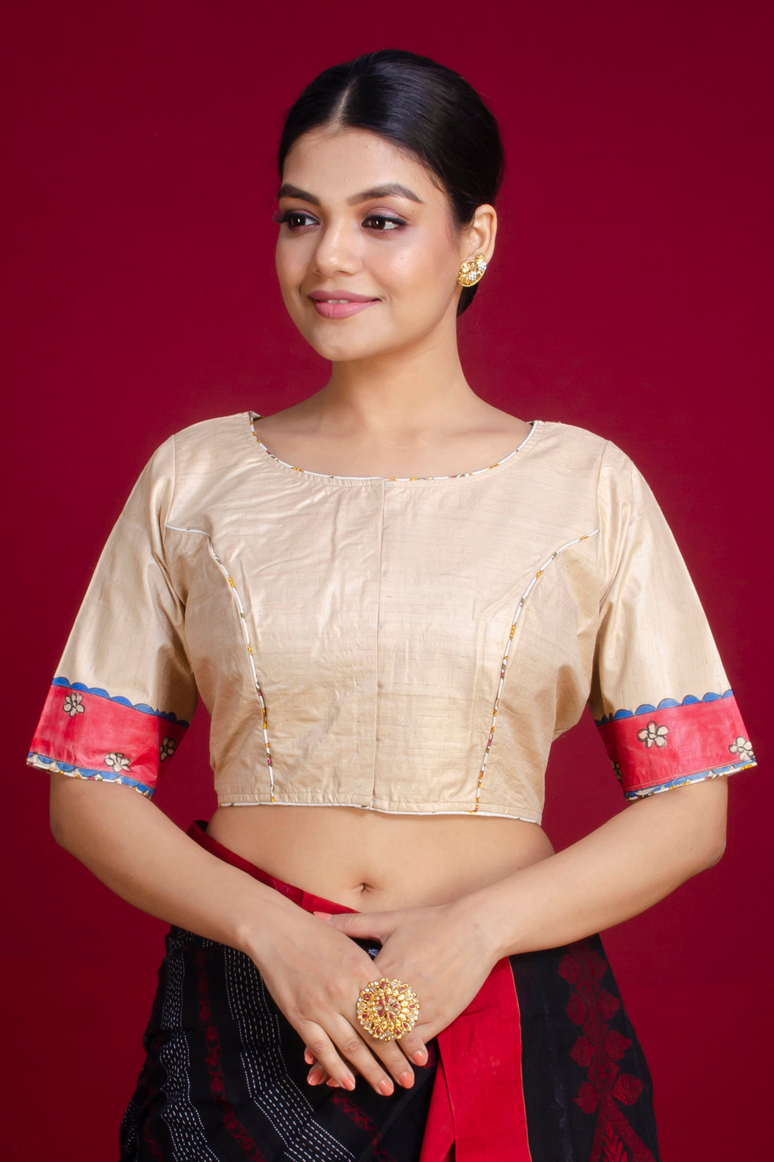Pure Tussar Hand Madhubani Painting Blouse SN20225375