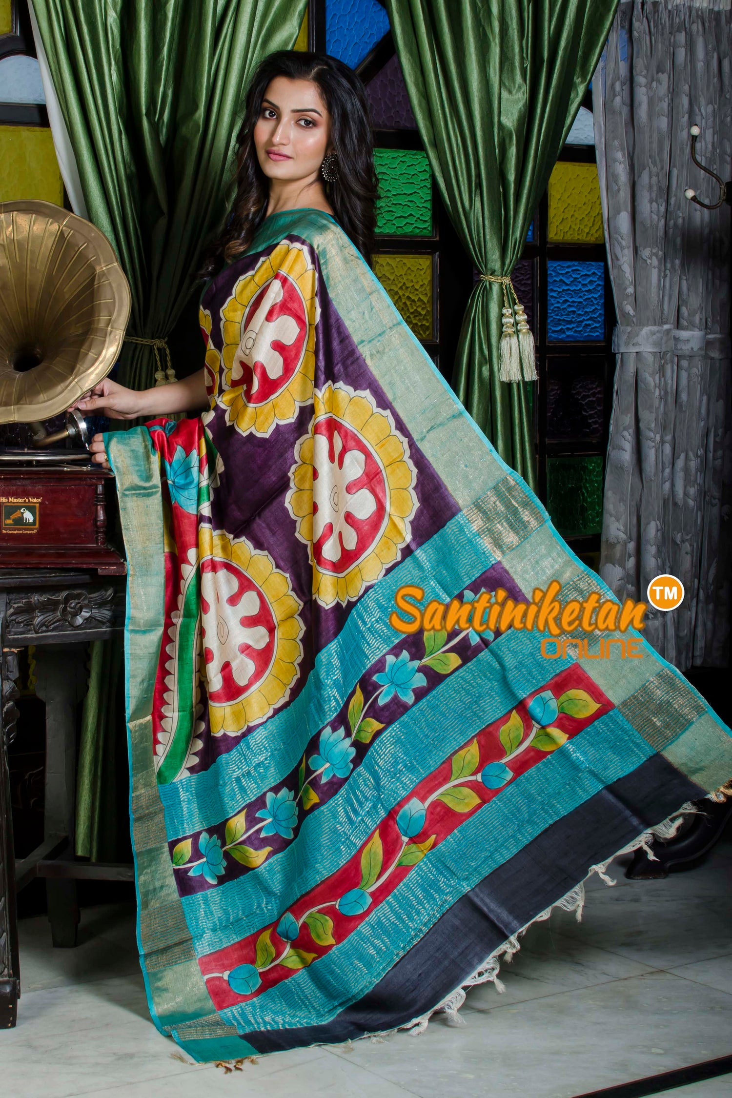 Pure Zari Tussar Hand Painted Saree SN20225873