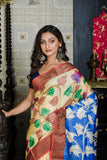 Pure Zari Tussar Hand Painted Saree SN20226013