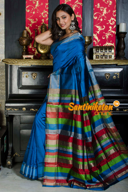 Zari Border Temple Border Katan Silk Saree SN20226076