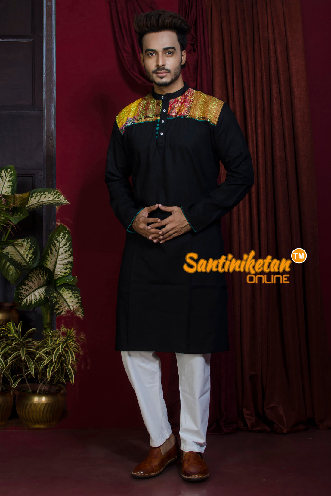 Cotton Silk Patch Designed Panjabi SN20226807