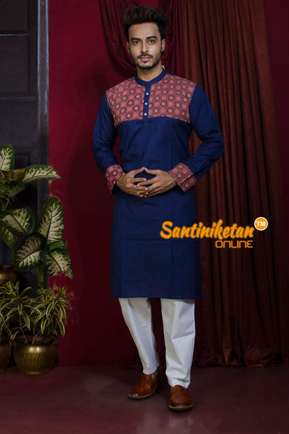 Cotton Ajrakh Designed Panjabi SN20226844