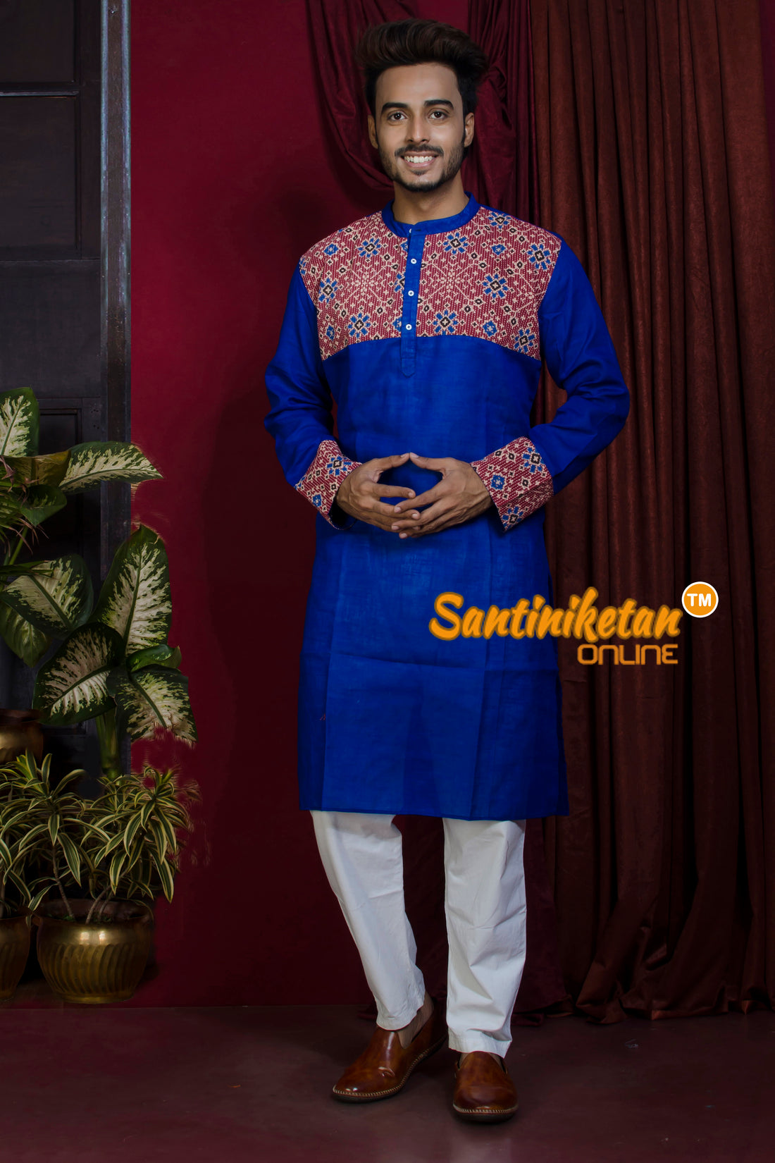 Cotton Ajrakh Designed Panjabi SN20226859