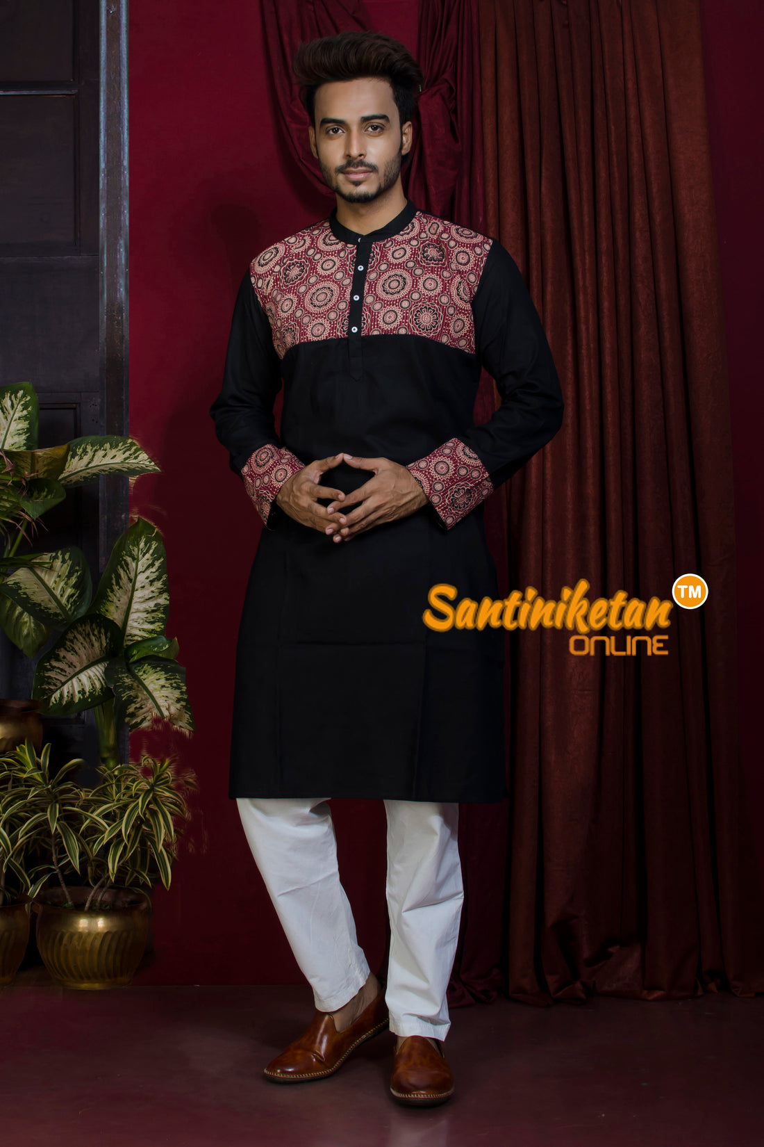Cotton Ajrakh Designed Panjabi SN20226868