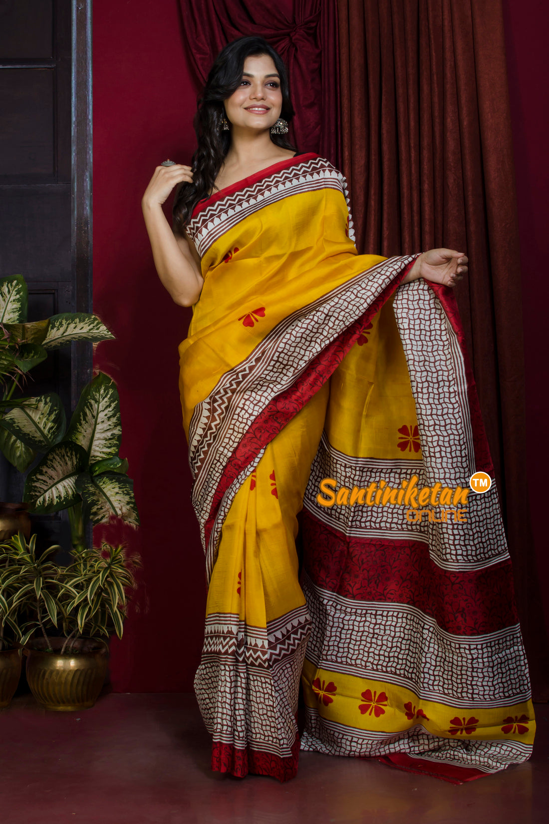 Hand Paint On Murshidabad Silk SN20226996