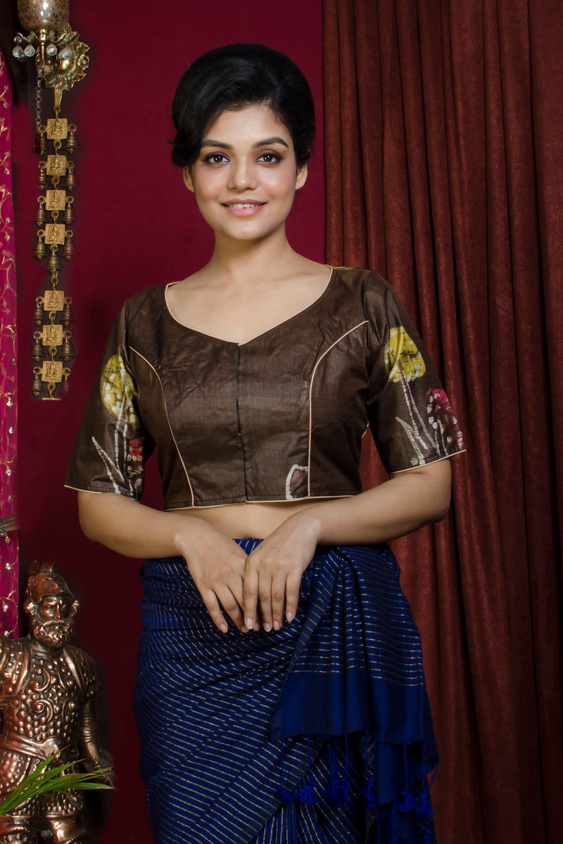 Tussar Hand Batik Blouse SN20227362