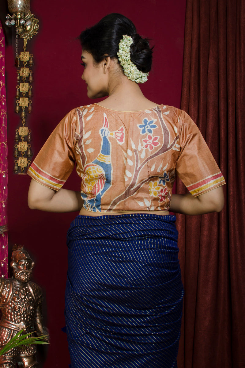 Tussar Hand Batik Blouse SN20227386