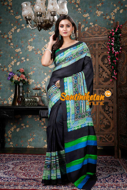 Hand Block On Murshidabad Silk SN20228799