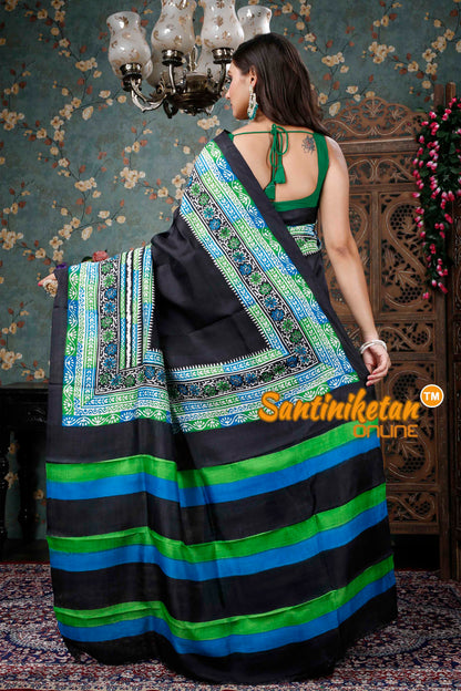 Hand Block On Murshidabad Silk SN20228799