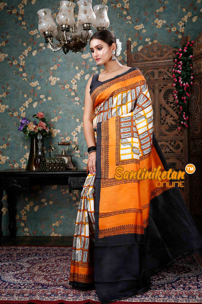 Hand Block On Murshidabad Silk SN20228952