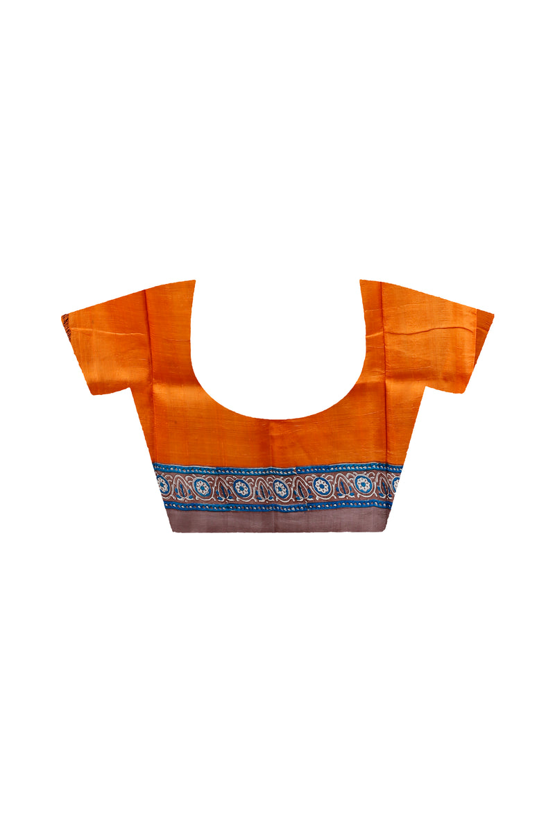 Hand Block On Murshidabad Silk SN20229020