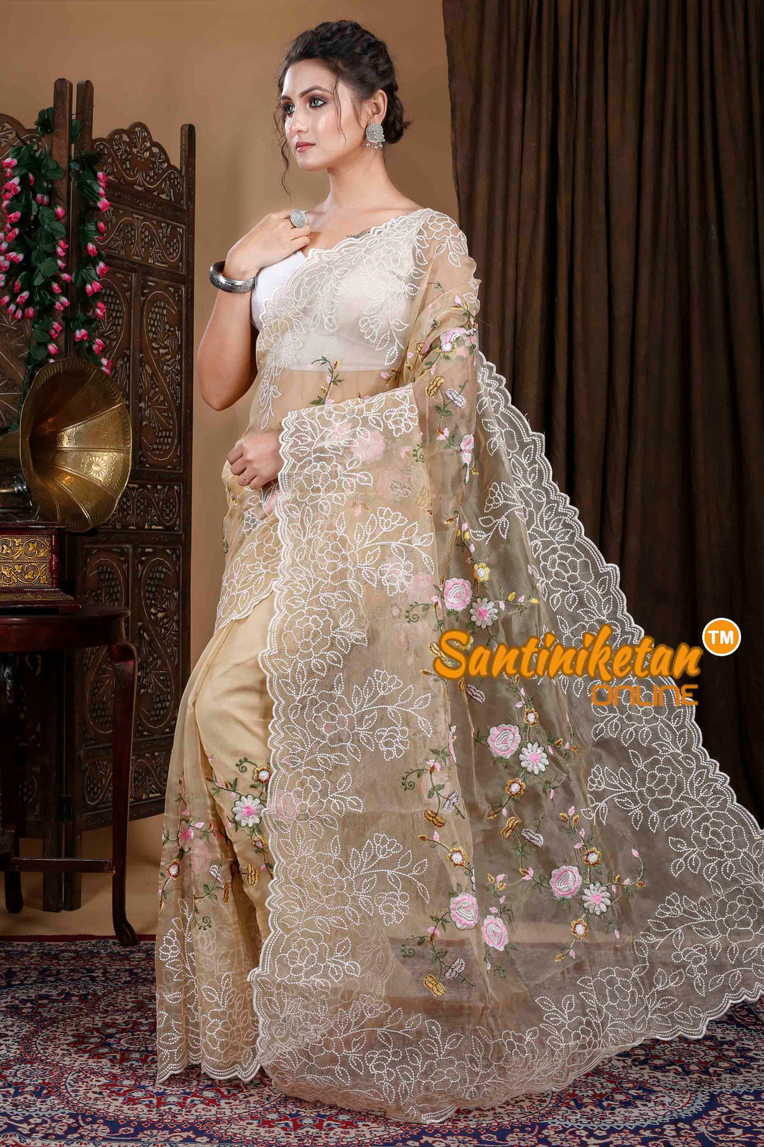 Kota Semi Organza Embroidery Saree SN202310001
