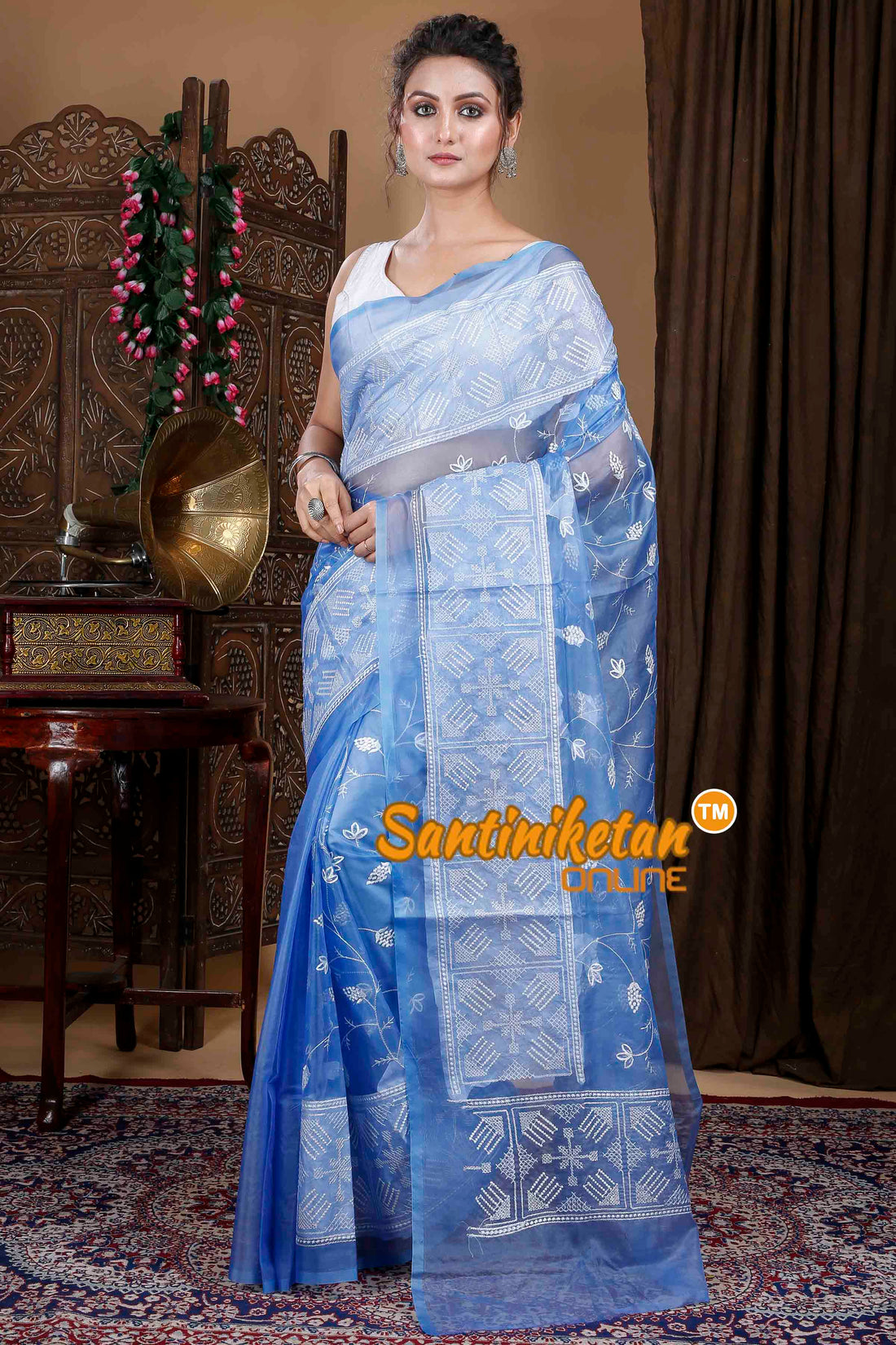 Kota Semi Organza Embroidery Saree SN202310005