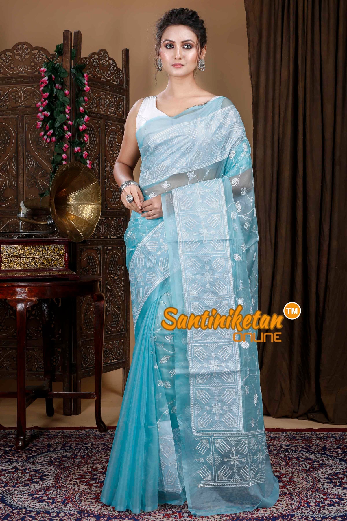 Kota Semi Organza Embroidery Saree SN202310013