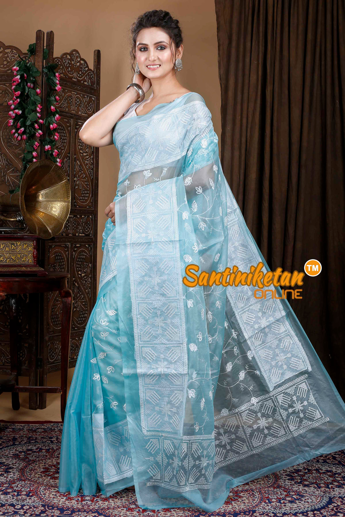 Kota Semi Organza Embroidery Saree SN202310013
