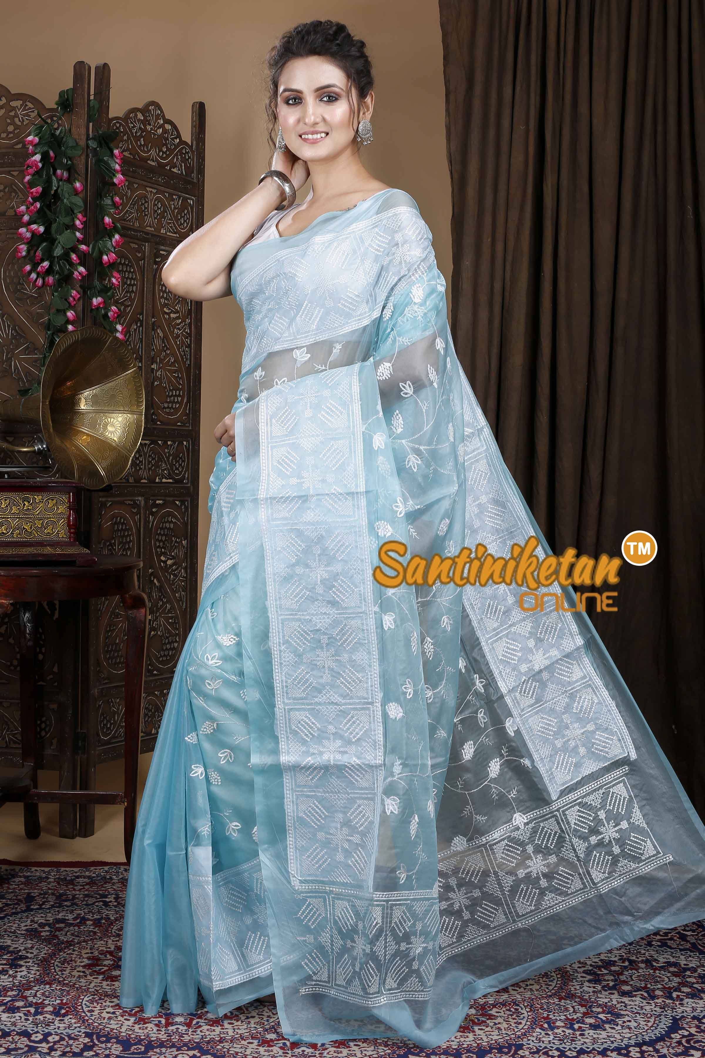 Kota Semi Organza Embroidery Saree SN202310013
