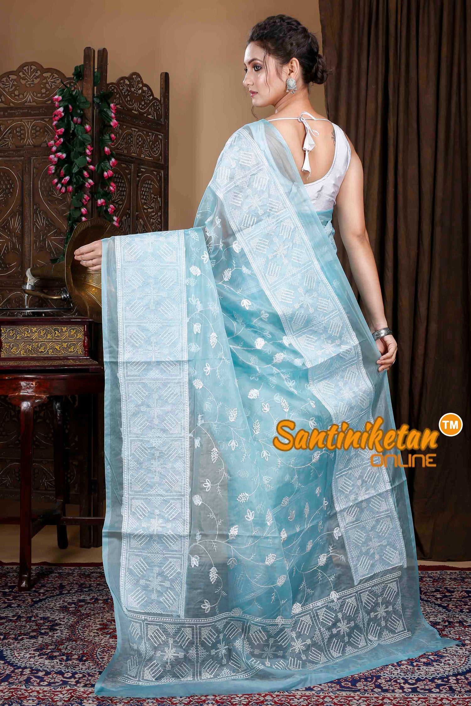 Kota Semi Organza Embroidery Saree SN202310013