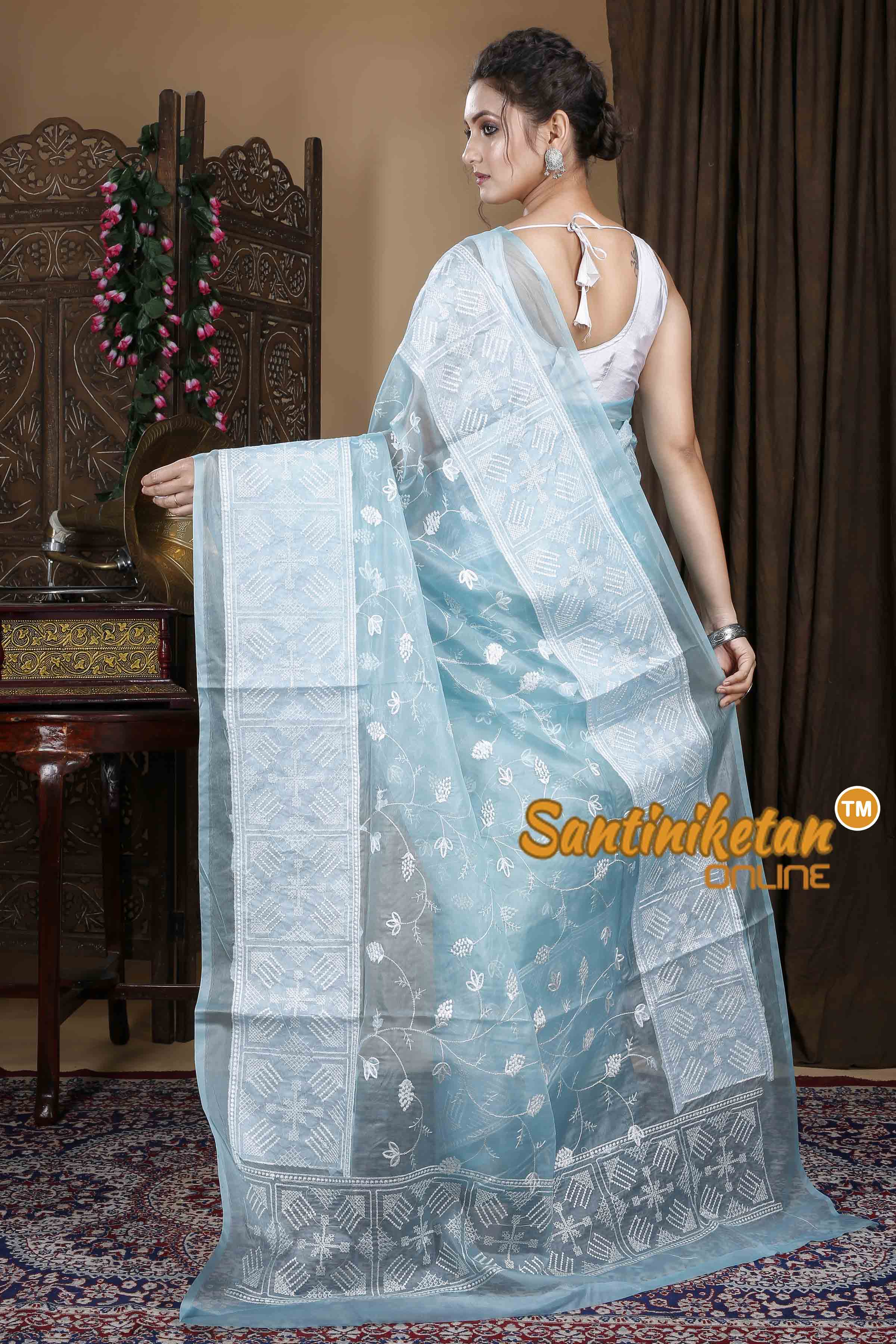 Kota Semi Organza Embroidery Saree SN202310013