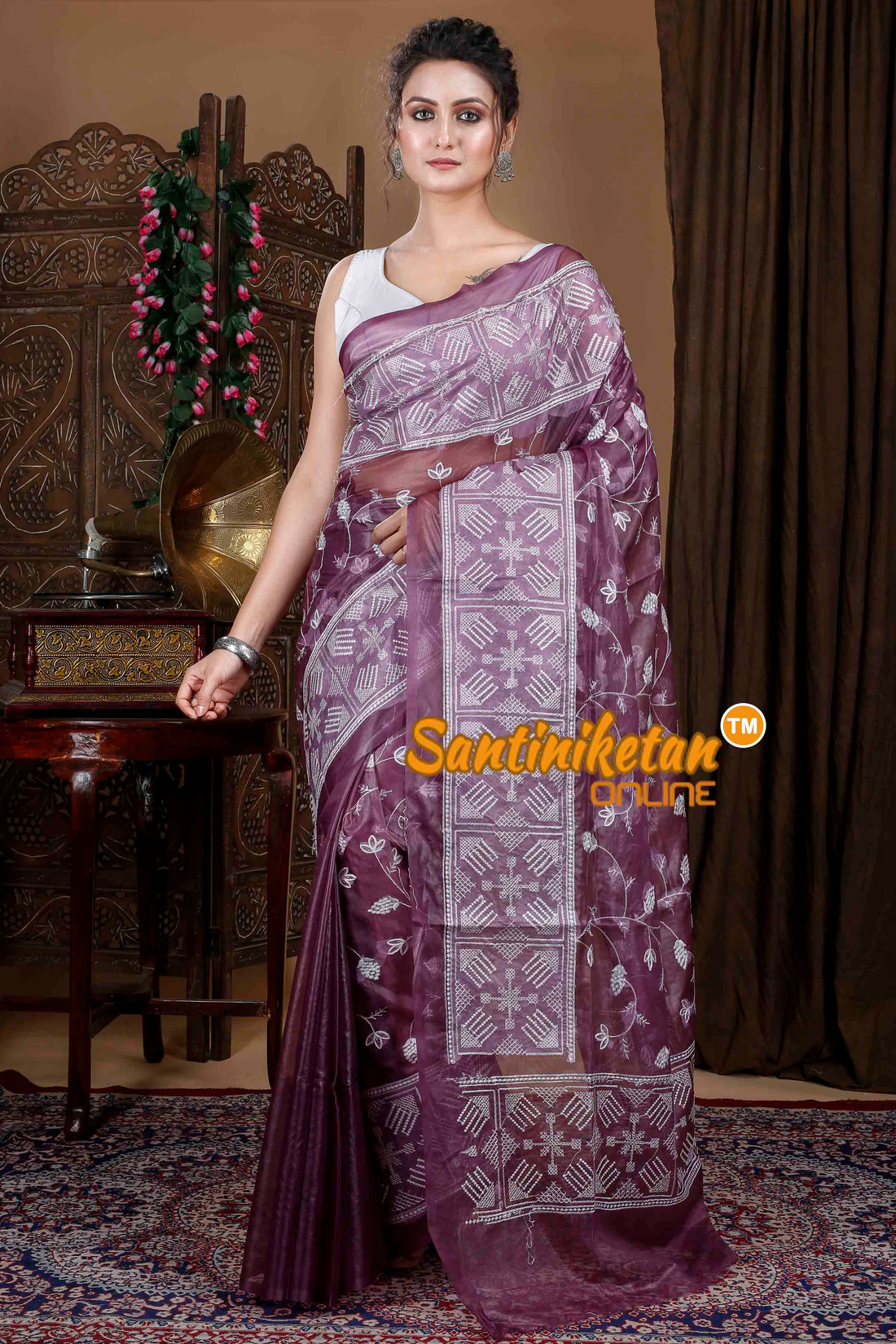 Kota Semi Organza Embroidery Saree SN202310021